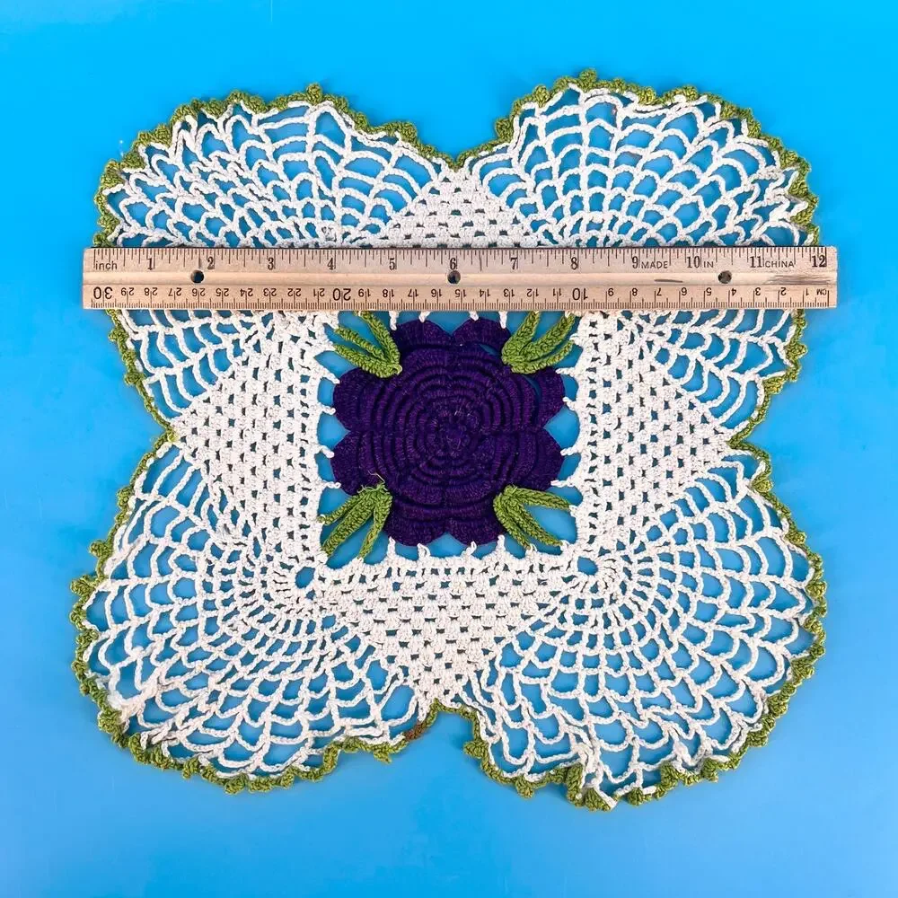 70s Crochet Doily Cottage 1970s Vintage